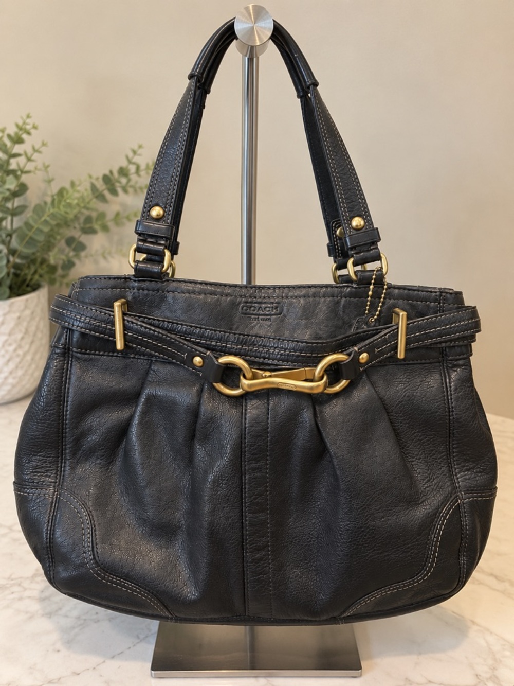 Coach Hamptons Pleated Carryall Purse